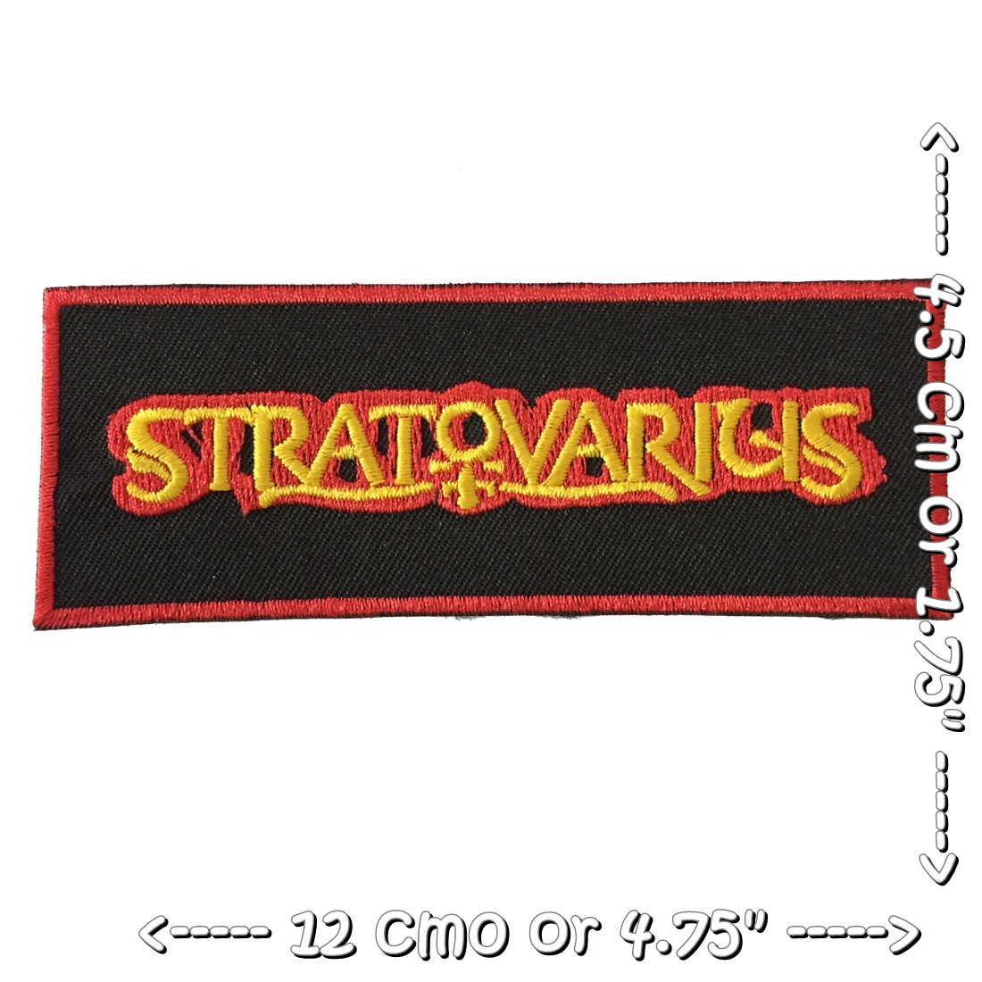 Stratovarius วงดนตรี ร็อค เฮฟวี่เมทัล พังค์ ตัวรีดแบบปัก อาร์มปัก ตัวรีดติดเสื้อ ตัวรีด ติดกระเป๋า ติดหมวก ติดแจ๊คเก็ต Rock Iron on Embroidered Patch