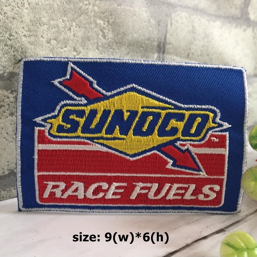 Sunoco รถแข่ง ตัวรีดติดเสื้อ อาร์มรีด อาร์มปัก ตกแต่งเสื้อผ้า หมวก กระเป๋า แจ๊คเก็ตยีนส์ Racing Embroidered Iron on Patch