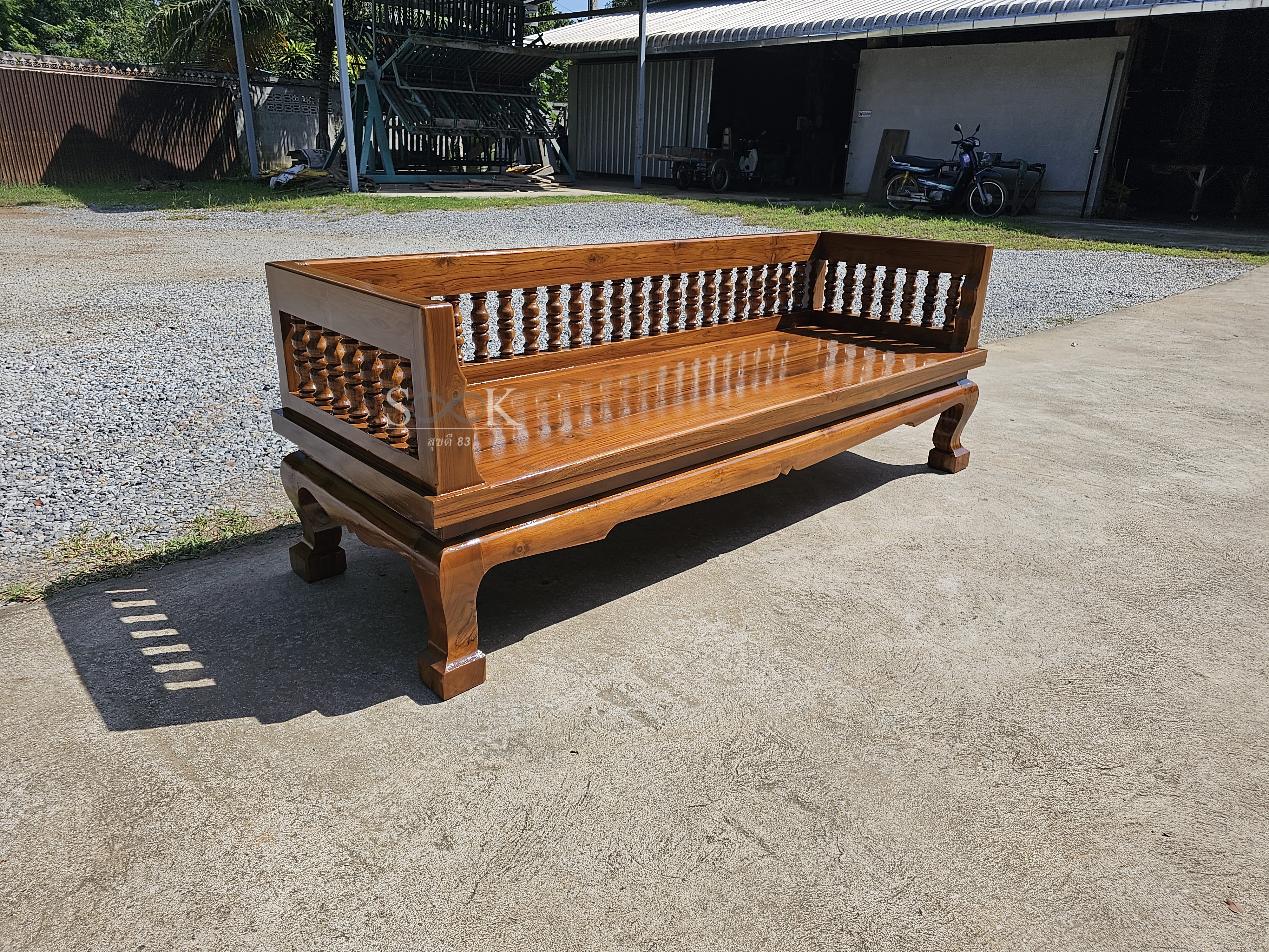 แหย่งโซฟาลูกกลึงพนักตรง (เคลือบด้าน)