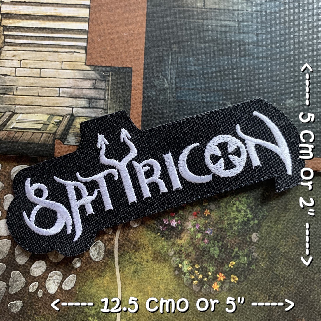 Satyricon วงดนตรี ร็อค เฮฟวี่เมทัล พังค์ ตัวรีดแบบปัก อาร์มปัก ตัวรีดติดเสื้อ ตัวรีด ติดกระเป๋า ติดหมวก ติดแจ๊คเก็ต Rock Iron on Embroidered Patch