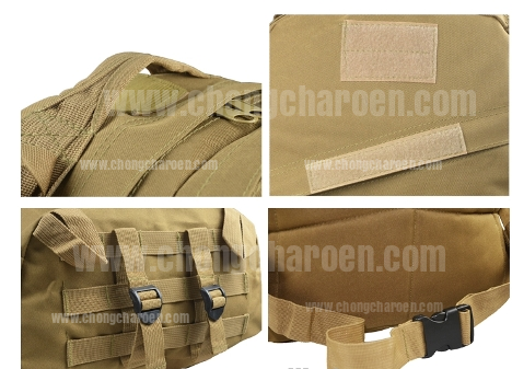 เป้ทหาร แทคติคอล เดินป่า ยุทธวิธี 3D (40L, ผ้าหนา เกรด A, มีฟองน้ำหลัง)