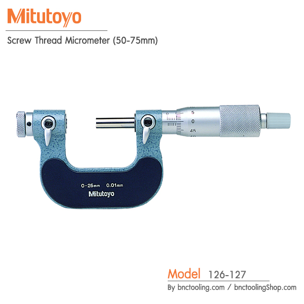 Mitutoyo,Screw Thread Micrometer (50-75mm),126-127