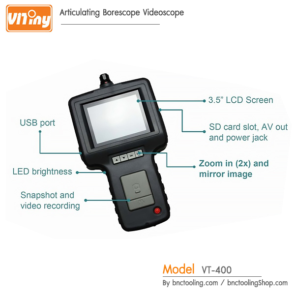 ViTiny,Articulating Borescope Videoscope,VT-400