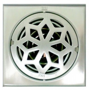 ตะแกรงกันกลิ่นแบบไม่ใช้น้ำ (HSJ AUTO-CLOSE STAINLESS STEEL FLOOR DRAIN) แบบสี่เหลี่ยม ขนาด 2 นิ้ว