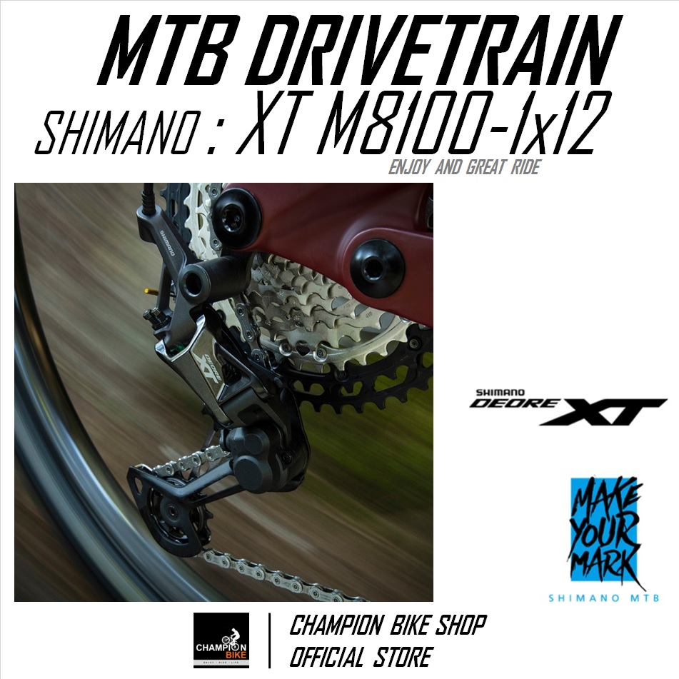 ตีนผีXT 12สปีด SHIMANO : XT RD-M8100-SGS 1x12 SPEED REAR DERAILLEUR MTB (แบบขายาว)