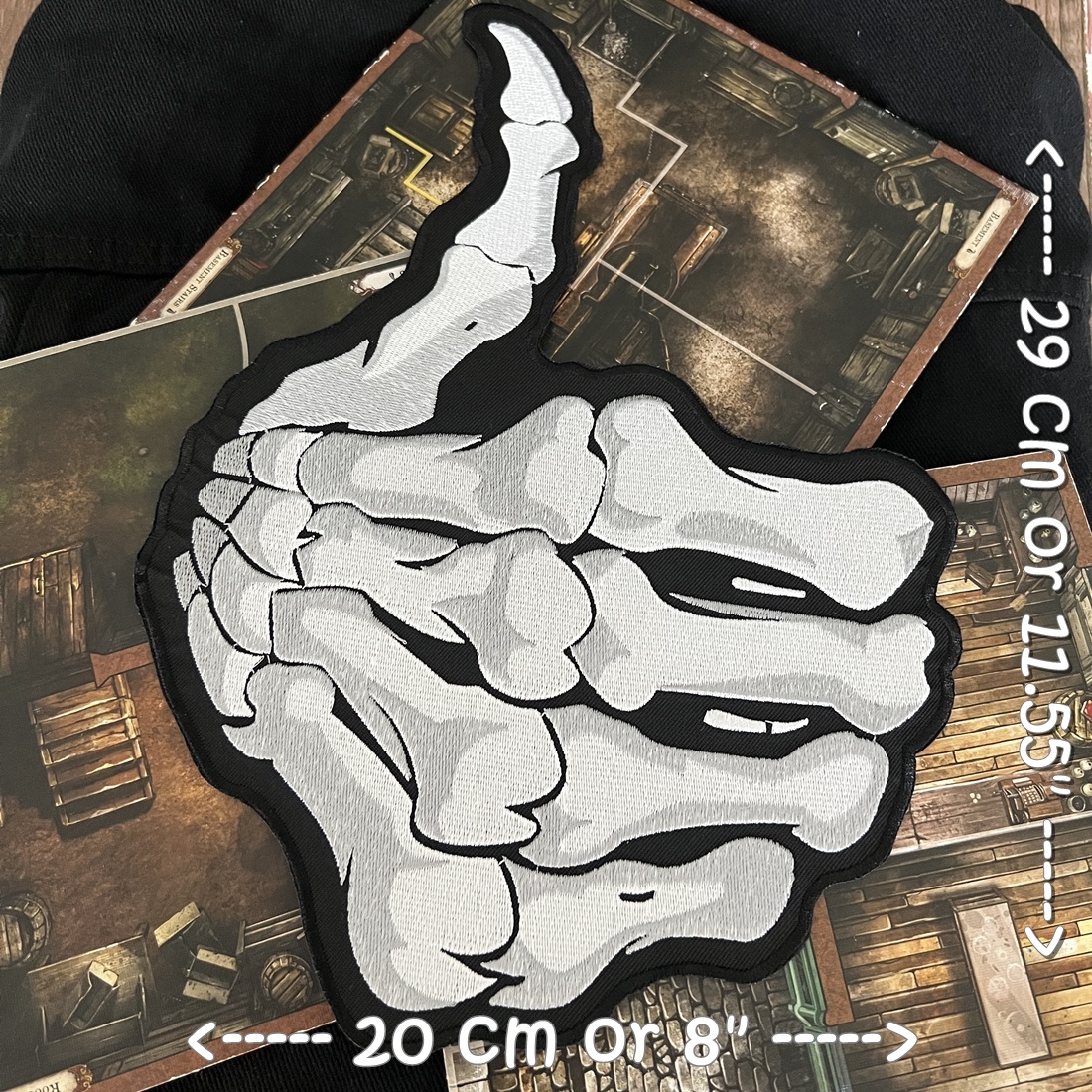 มือ ตัวรีดติดเสื้อ อาร์มรีด อาร์มปัก ตกแต่งเสื้อผ้า หมวก กระเป๋า แจ๊คเก็ตยีนส์ Embroidered Iron on Patch ขนาดใหญ่