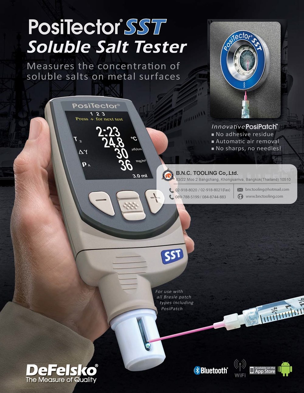 DeFelsko,Salt Concentration-Soluble Salt Tester,PosiTector SST