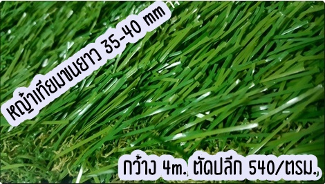 ขายหญ้าเทียม ขนยาว 35 - 40 มิล ตัดปลีก ตรม. ละ 540 บาท