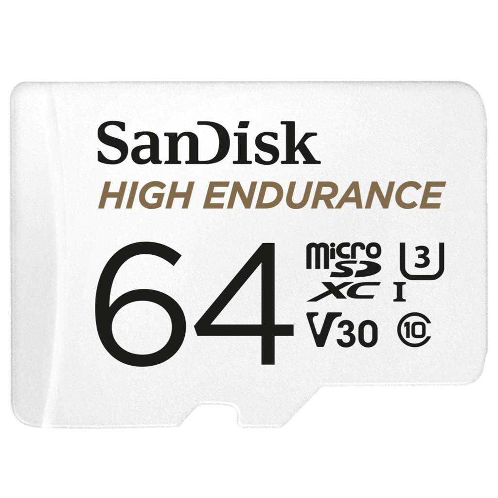 SanDisk High Endurance 64GB microSD Card (SDSQQNR_064G_GN6IA) เมมโมรี่ การ์ด แซนดิสก์ กล้องติดรถยนต์ กล้องวงจรปิด ประกัน Synnex 2 ปี