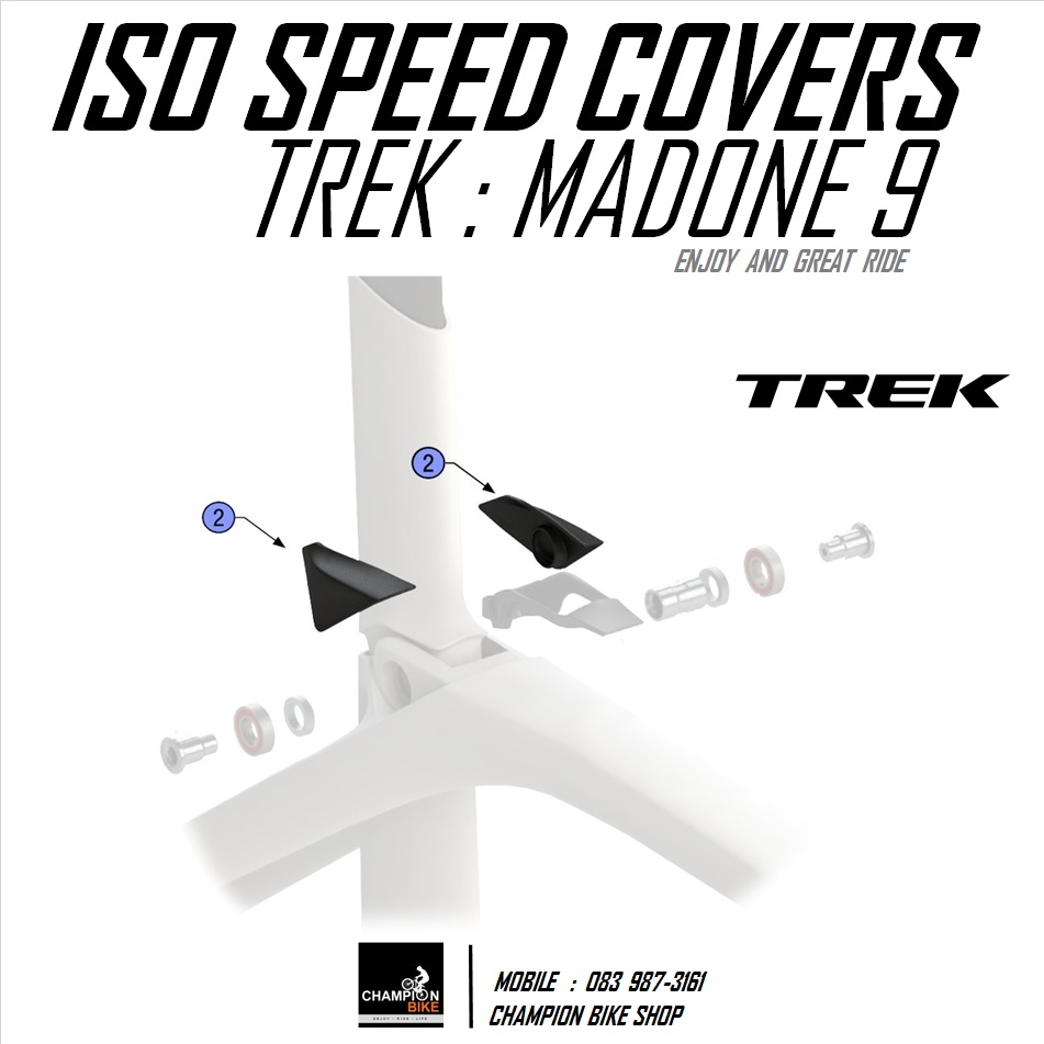 ฝาปิดชุด ISO SPEED TREK MADONE 9 MADONE SL : ISO SPEED COVERS สีดำด้าน