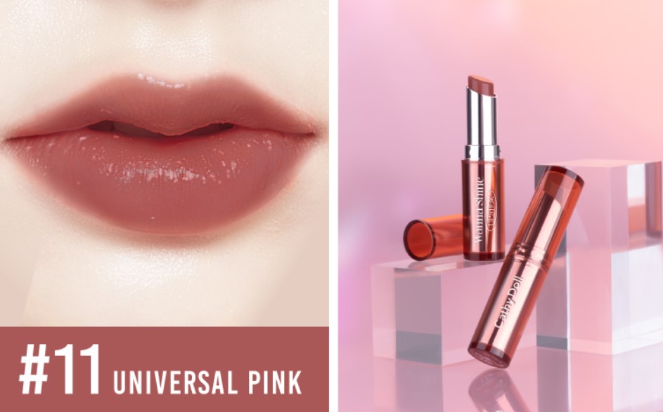 CATHY DOLL Wanna Shine Lipstick 3g. New Color #11 UNIVERSAL PINK เคที่ดอลล์ วันนาไชน์ ลิปสติกเนื้อวาว บำรุงริมฝีปาก 3g. เฉดสีใหม่ สี 11 UNIVERSAL PINK