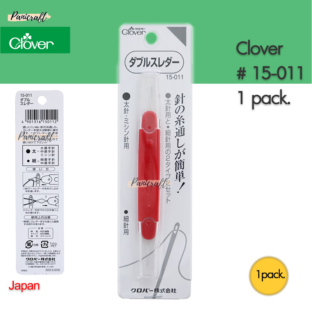 CLOVER #15-011 ที่สนเข็มที่สนเข็มด้ามแดง2ด้าน สำหรับด้ายขนาดเล็ก และเล็กพิเศษ ขนาดเท่าปากกา