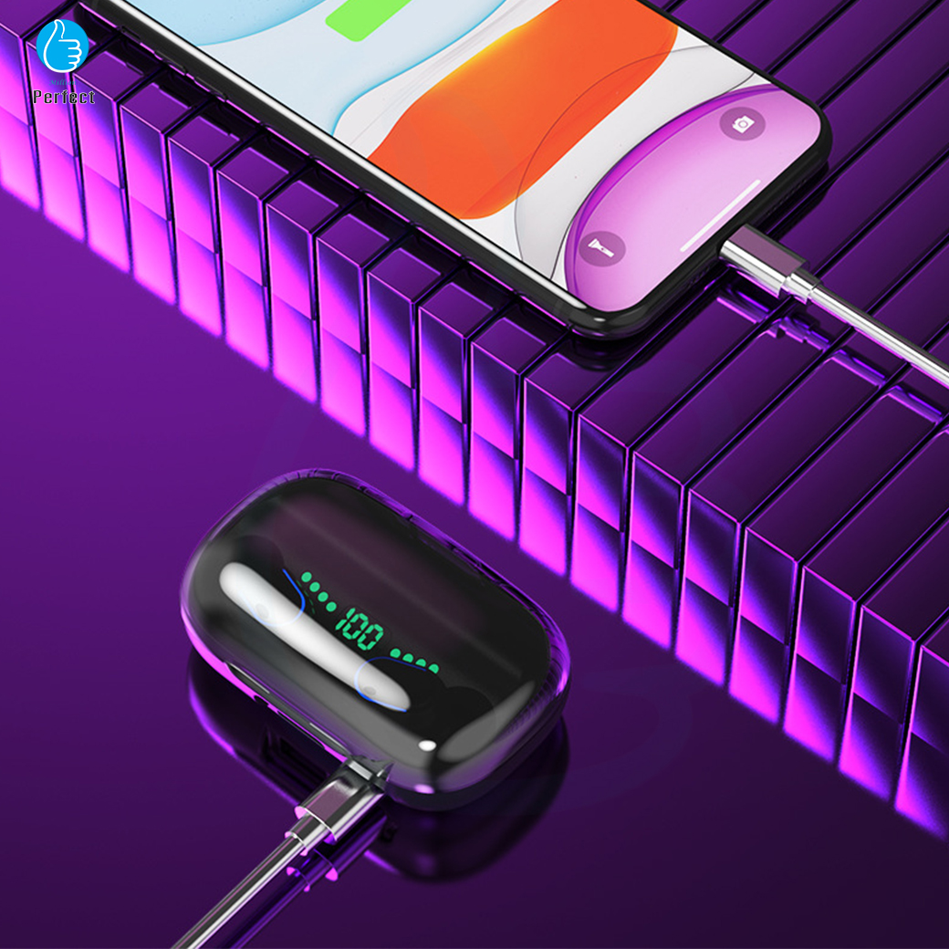 หูฟังบลูทูธ 5.0 หูฟังไร้สาย พร้อมไมโครโฟนในตัว สามารถชาร์จแบตมือถือได้ 1800 mAh รุ่น T11