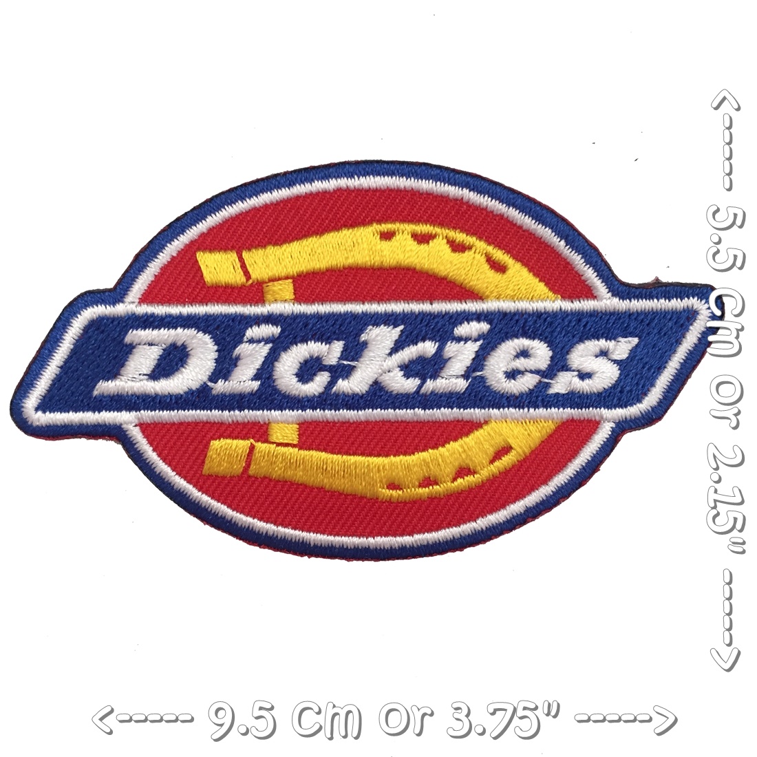 โลโก้ Dickies ตัวรีดติดเสื้อ อาร์มรีด อาร์มปัก ตกแต่งเสื้อผ้า หมวก กระเป๋า แจ๊คเก็ตยีนส์ Hipster Embroidered Iron on Patch