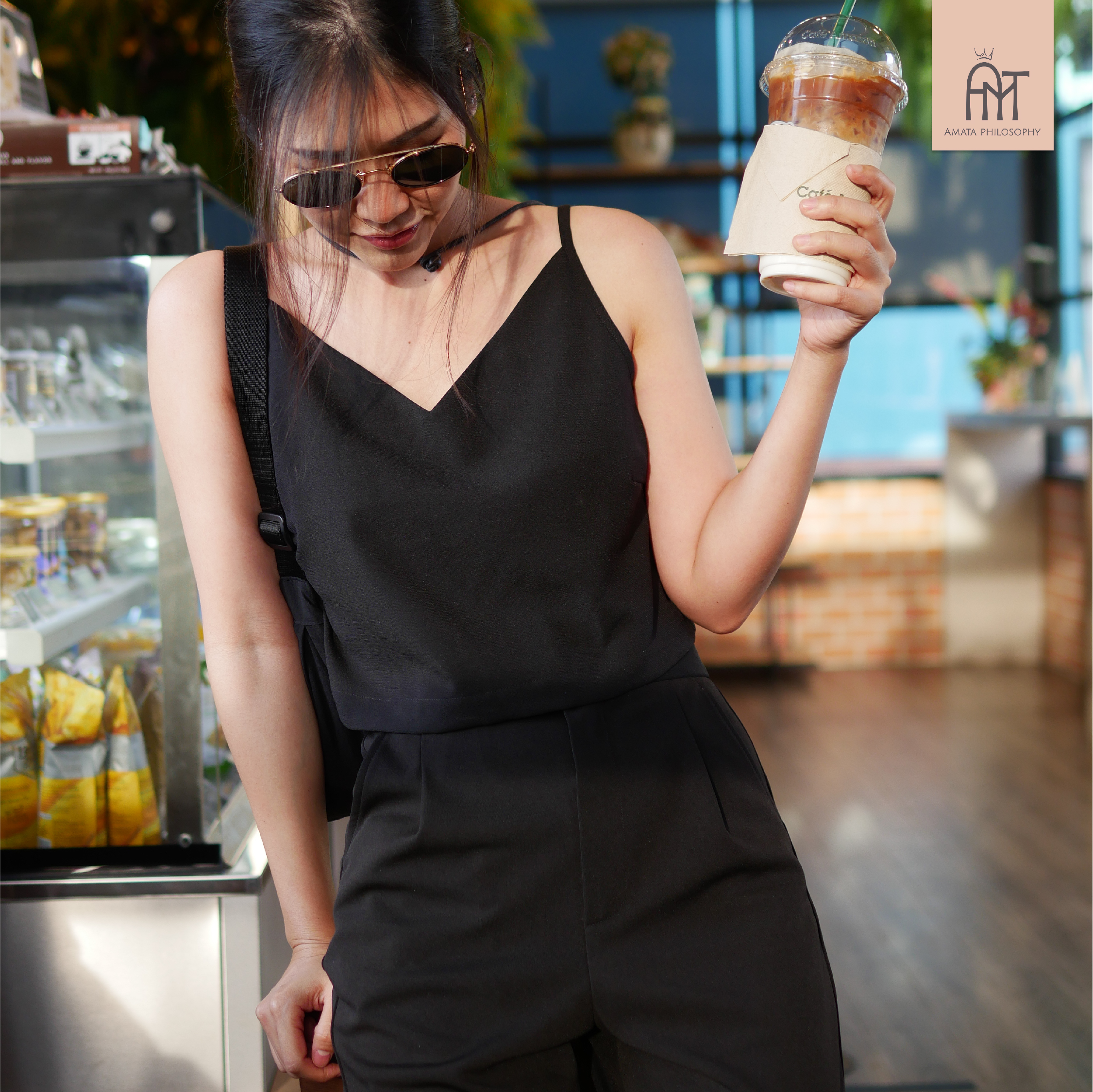 AMATA Tank Top แดง ดำ ขาว ม่วง