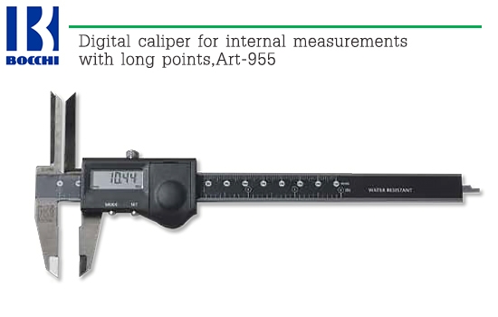 BOCCHI,Digital caliper for internal measurements with long points,Art-955