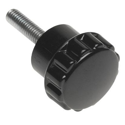 Davies Molding KNOB, ROUND FLUTED, THREADED, 22.35MM