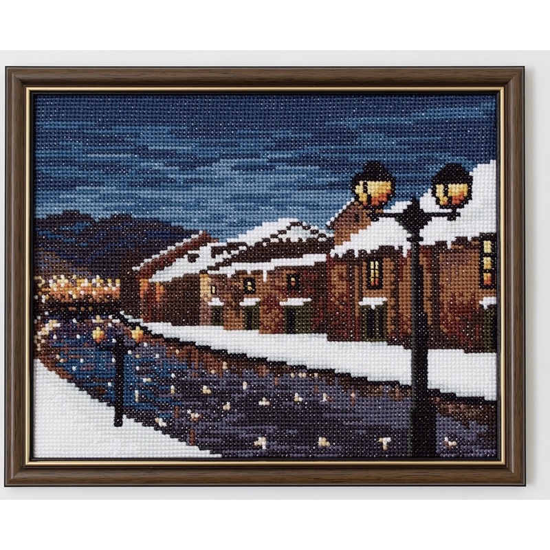 Cosmo ชุดปักครอสติส Otaru canal in snowy scenery พร้อมปักครบชุด