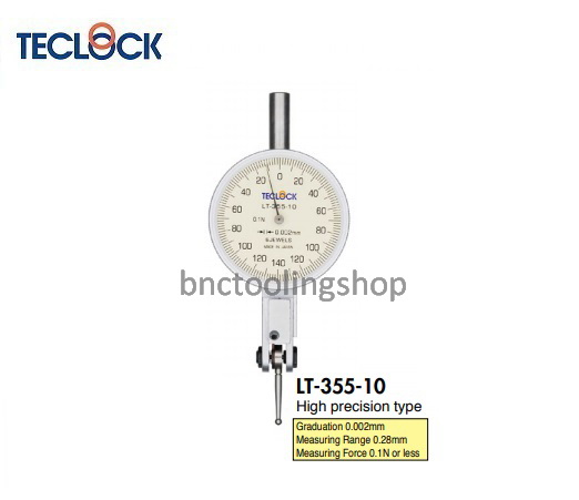 ไดอัลเทสออโต้คลัตช์แรงวัดต่ำขนาด 0.28มิล ความละเอียด 0.002มิล,Auto-Clutch Test Indicators(Low Measuring Force)Range 0.28mm Graduation 0.002mm,TECLOCK,LT-355-10