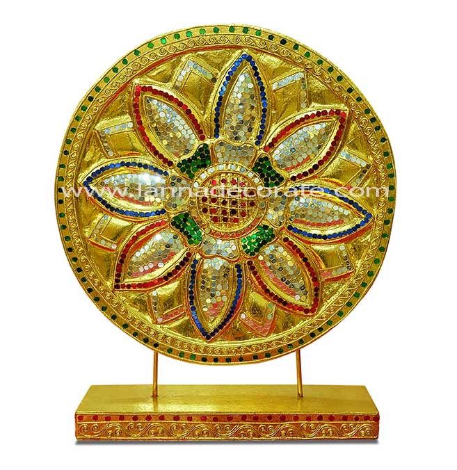 ธรรมจักรลายดอกปาริชาติ
