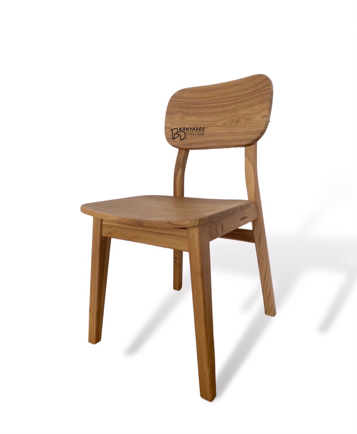 เก้าอี้มินิมอลไม้สัก สีมูจิ