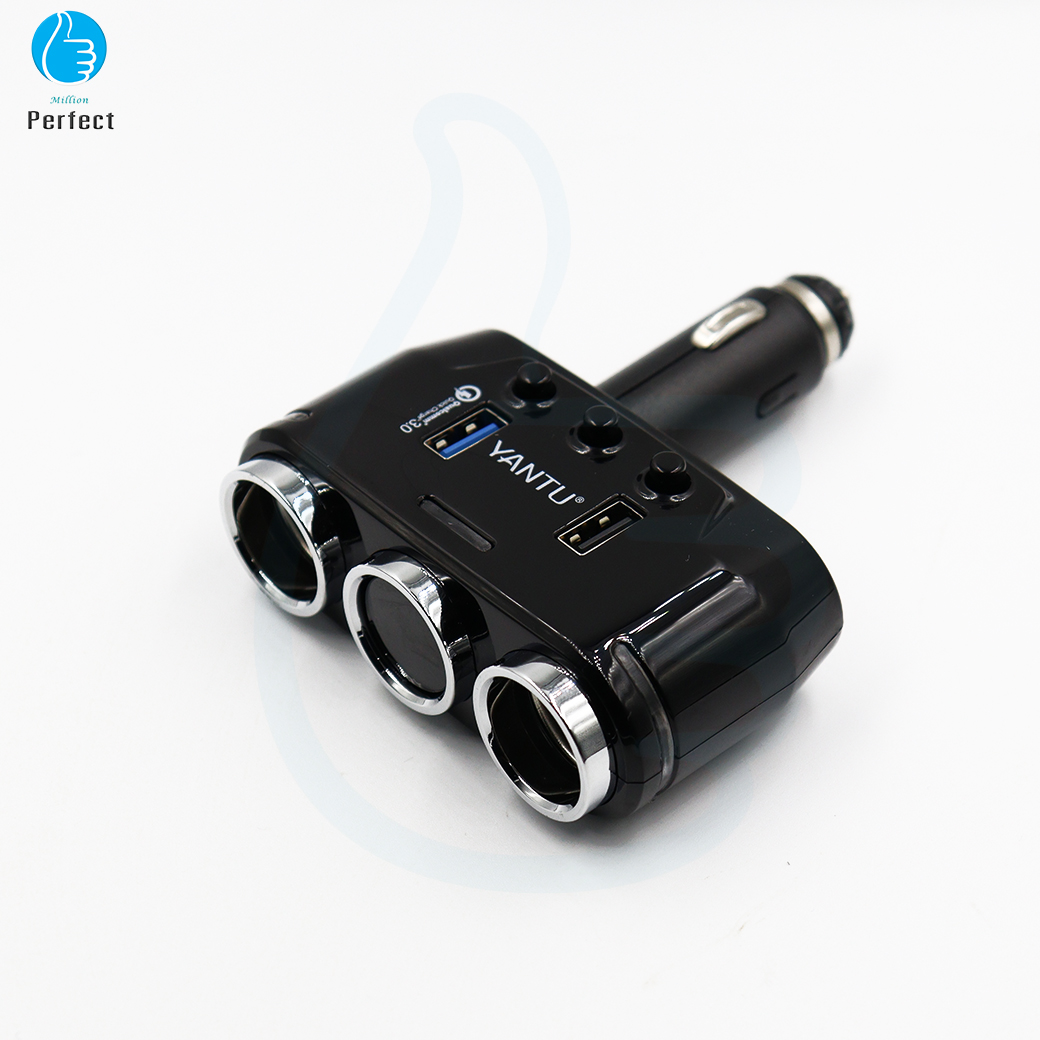 YANTU Car Charger เพิ่มจุดบุรี่ 2 ช่อง USB 2 port ในรถยนต์ YANTU รุ่น B39 ไม่มีสาย USB 3.0
