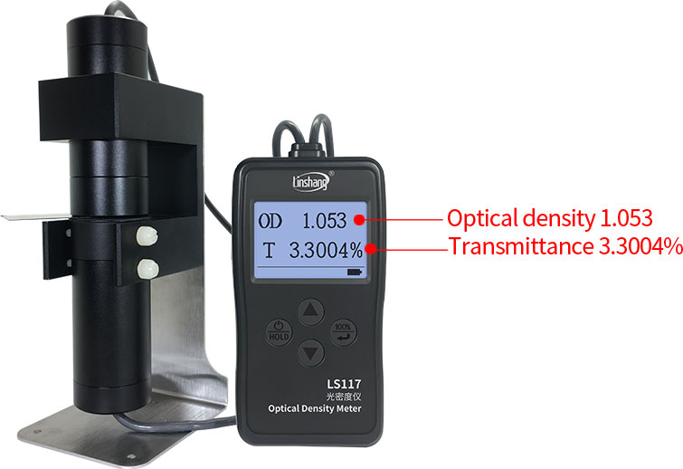 Linshang LS117 Optical Density Meter,Optical Density Meter for Plastic, LS117, VLT and OD Aluminized Film High Precision Simple Operation Real-time Dynamic Calibration,