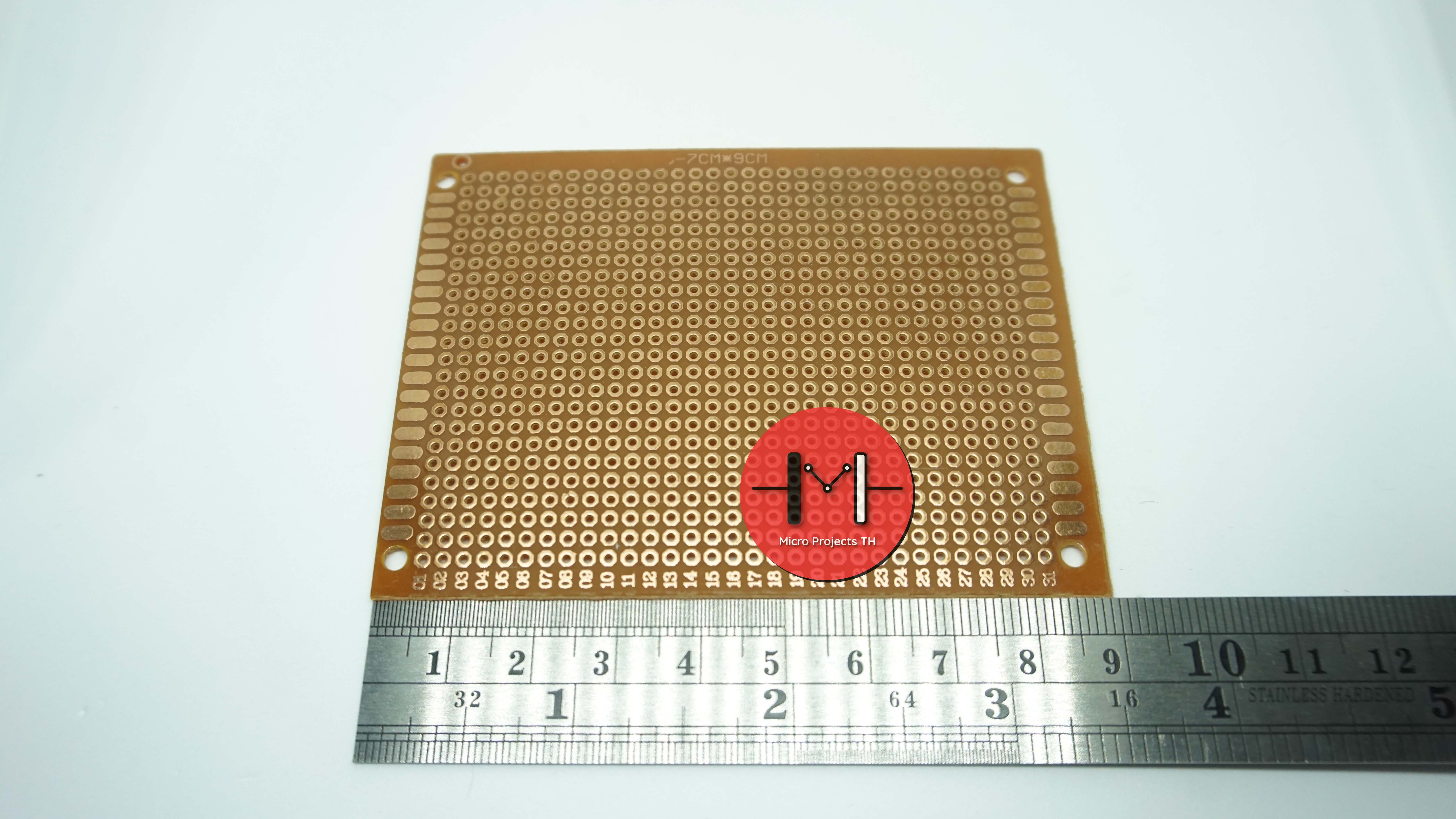 แผ่นปริ๊นอเนกประสงค์ PCB 1หน้า ไข่ปลา Prototype PCB Board 7x9 cm