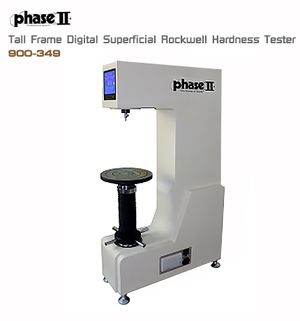 Phase II,Tall Frame Digital Superficial Rockwell Hardness Tester,900-349