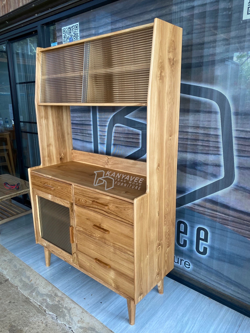 ตู้บาร์มินิมอลไม้สัก