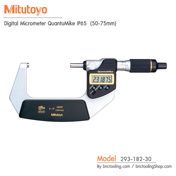 Mitutoyo,Digital Micrometer QuantuMike IP65 (50-75mm),293-182-30