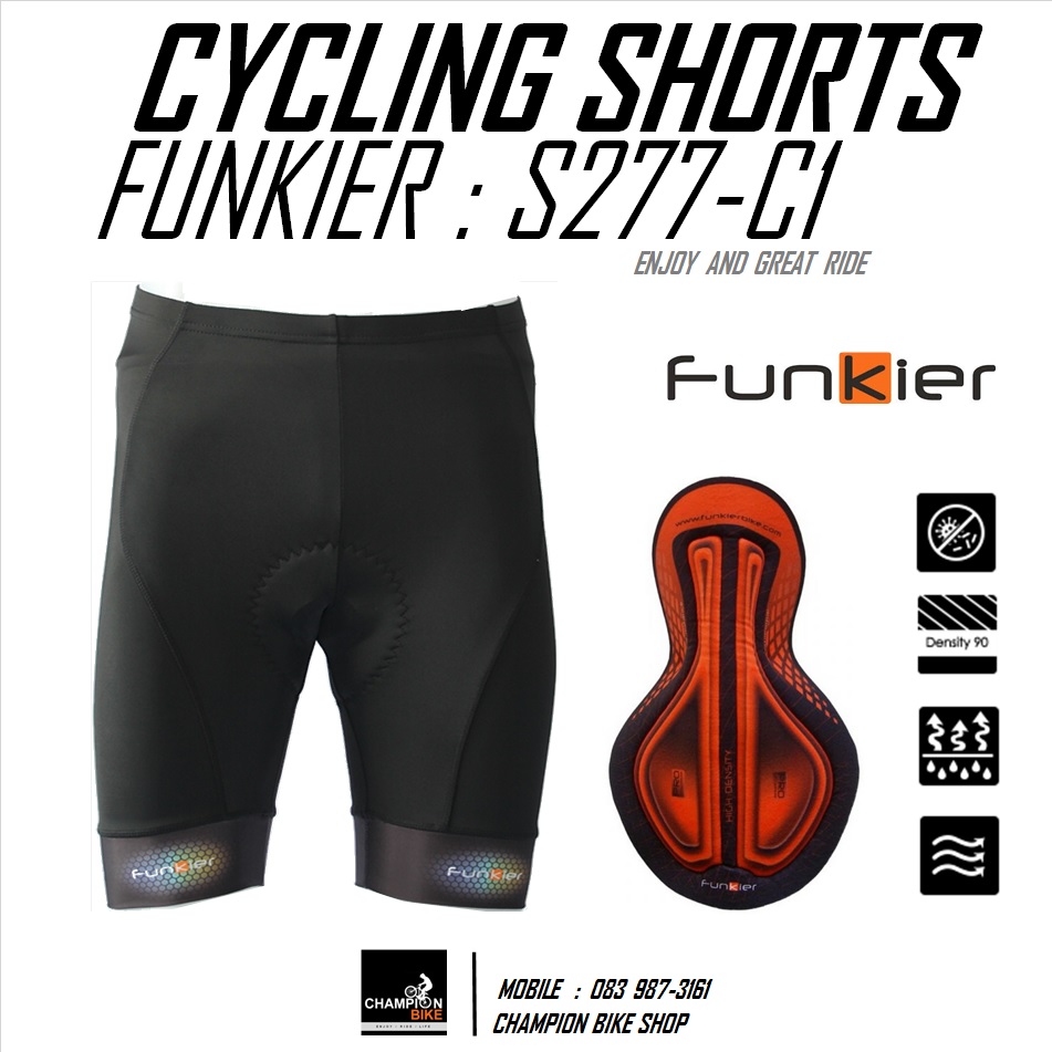 กางเกงปั่นจักรยาน ขาสั้น FUNKIER : S277-C1 MATOVA PRO CYCLING SHORTS เป้าโปร