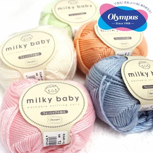 Olympus Milky Baby ไหมพรมสำหรับเด็ก นุ่มมากๆค่ะ ขนาด 40g. Made in japan 🇯🇵