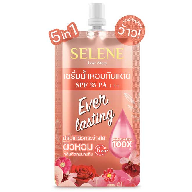 Selene Love Story Perfume Body Serum & UV Protection SPF35 PA+++ #EVER LASTING เซรั่มน้ำหอมกันแดด เซเลนี เลิฟ สตอรี่ เพอร์ฟูม บอดี้ ขนาดพกพา 30 ml. กลิ่น EVER LASTING