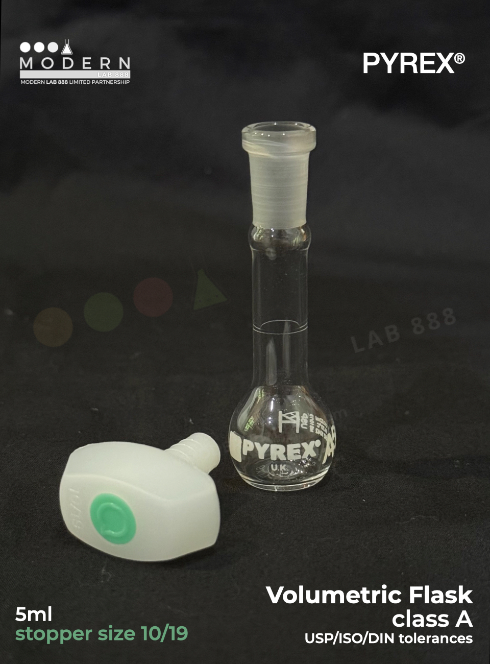 ขวดวัดปริมาตร / Volumetric Flasks, Class A (Batch Certificate), PYREX