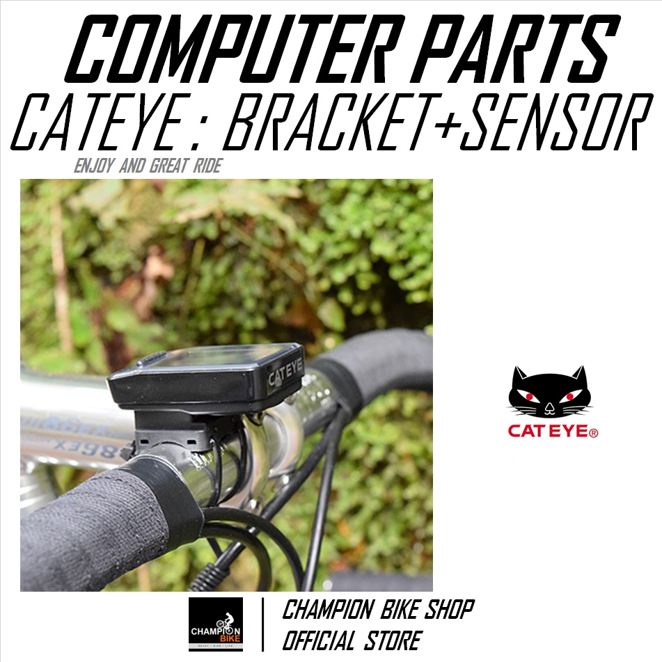 อะไหล่สายเซ็นเซอร์วัดความเร็วพร้อมฐานยึดไมล์ สำหรับไมล์จักรยาน CATEYE : BRACKET+SERSOR FOR CATEYE BIKE COMPUTER VELO7 VELO9