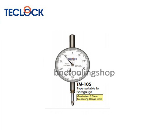 ไดอัลเกจความละเอียด 0.01มิล-Dial Indicator Graduation 0.01mm,TECLOCK,TM-105