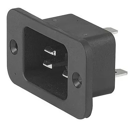Schurter Power Entry Connector Receptacle, Male Blades IEC 320-C20 Panel Mount, Flange