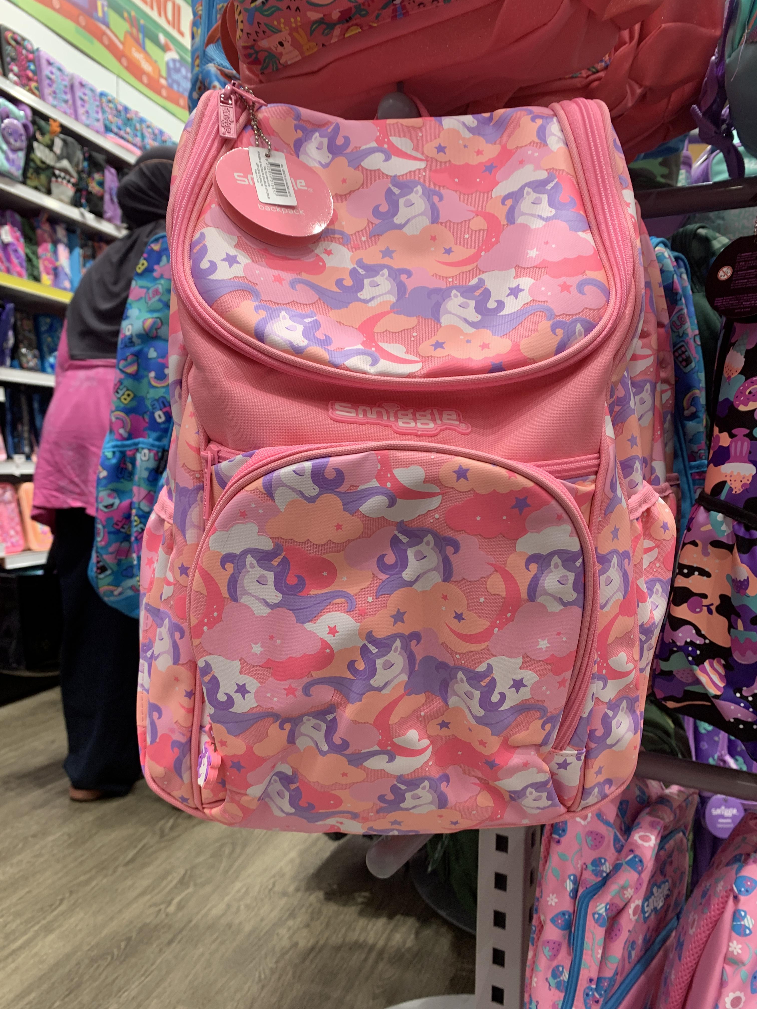 Smiggle-เป้-Reflective Access Backpack- Hide- ชมพู