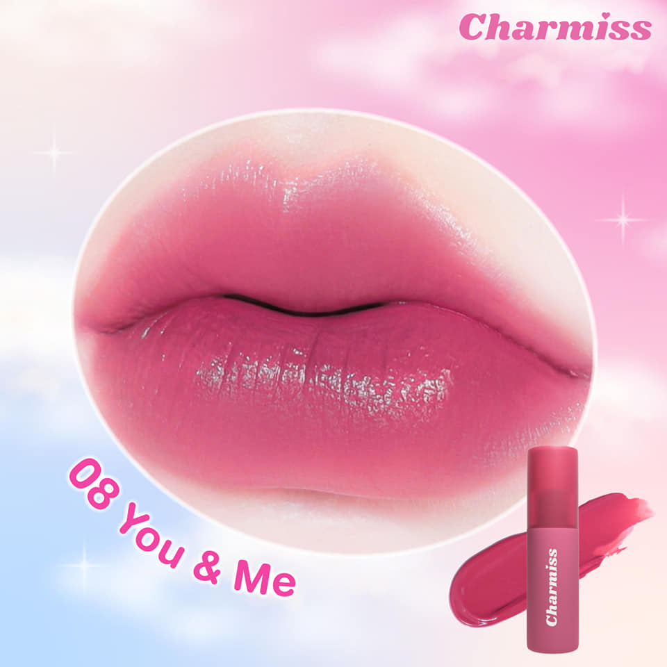 Charmiss Show Me Your Charm Airy Kiss Tint #08 You&Me ลิปแมทท์ปากละมุน เบานุ่มเหมือนจุ๊บเมฆ เนื้อแอร์มูส สูตรแมทท์ สี 08 You&Me