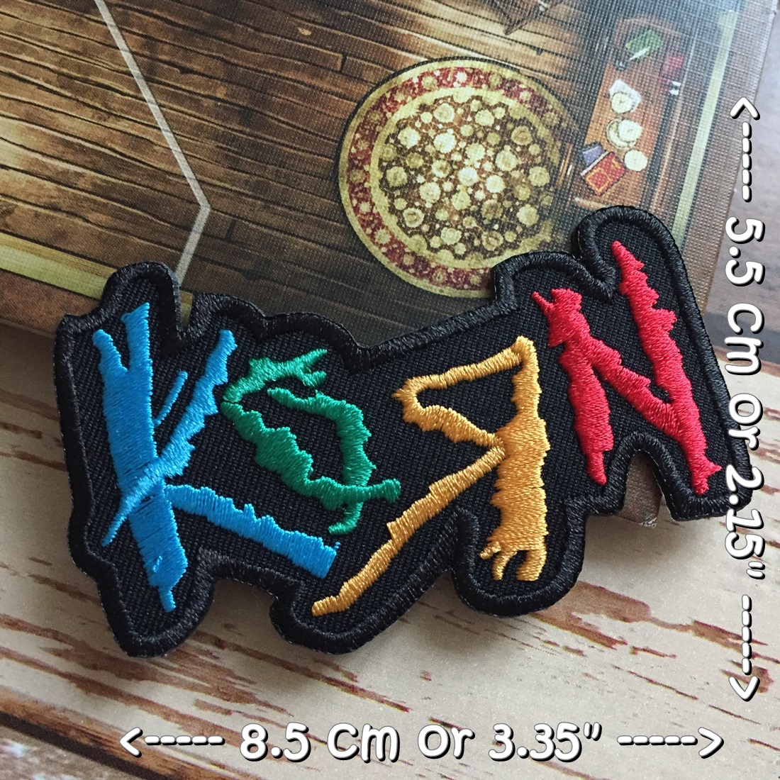 Korn วงดนตรี ร็อค เฮฟวี่เมทัล พังค์ ตัวรีดแบบปัก อาร์มปัก ตัวรีดติดเสื้อ ตัวรีด ติดกระเป๋า ติดหมวก ติดแจ๊คเก็ต Rock Iron on Embroidered Patch