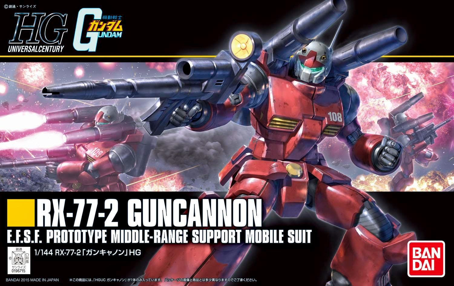 Bandai HG 1/144 HGUC RX-77-2 GUNCANNON 4573102574022 C4