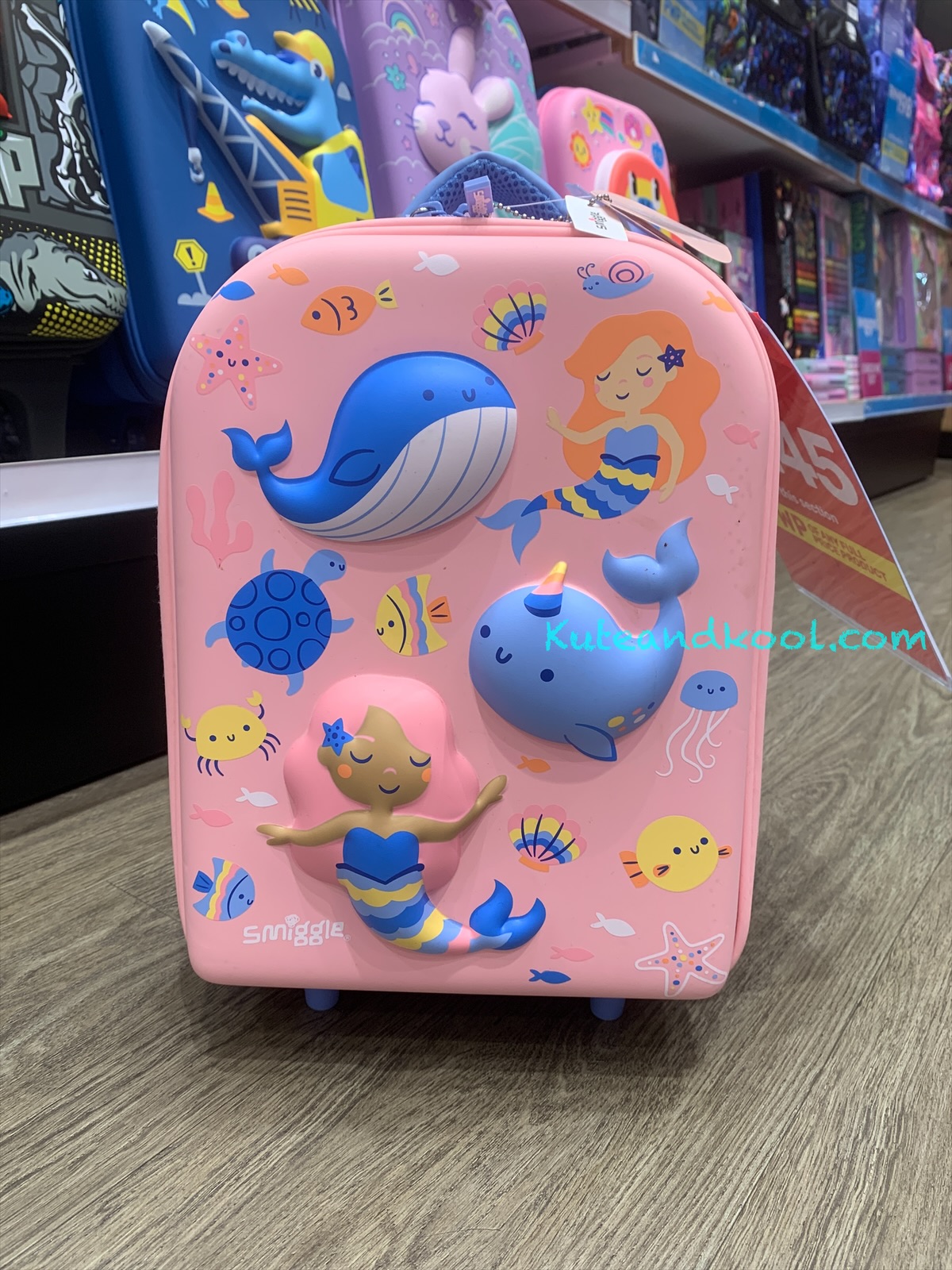 ล้อลาก 12" Smiggle Teeny Tiny Hardtop Trolley - - mermaid