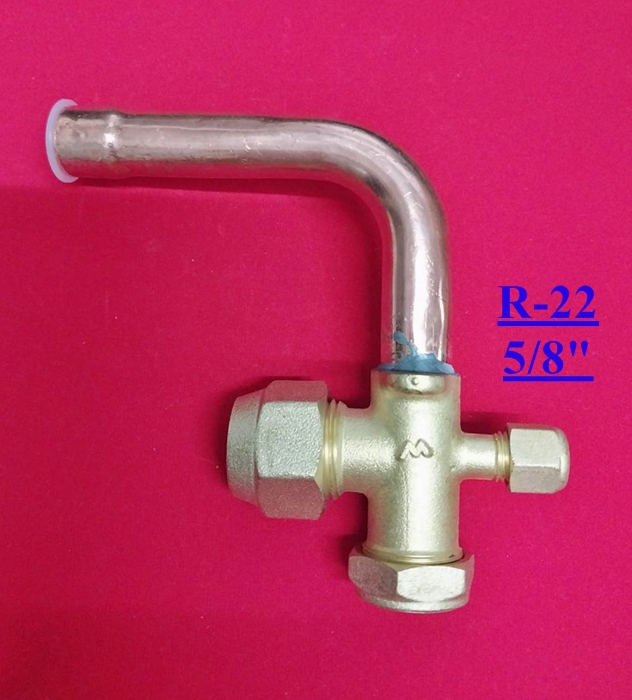 เซอร์วิสวาล์ว R-22 งอ 90 ํ - ขนาด 5/8"-5 หุน