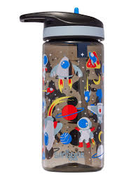 กระติกน้ำ หลอดดูด เล็ก 440 มล. Smiggle junior water bottle- จรวด