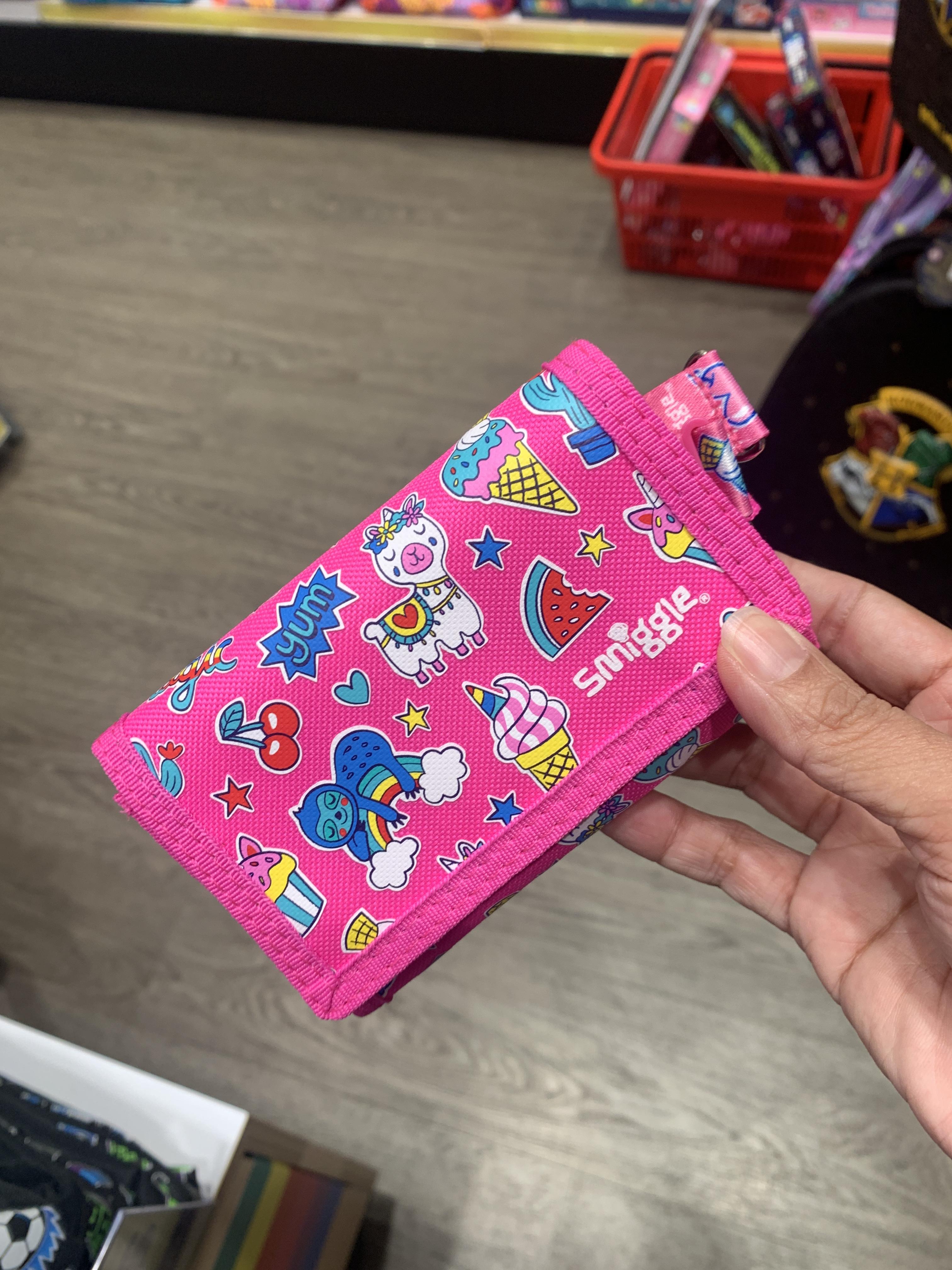 กระเป๋าตัง smiggle wallet with lanyard - Vibin- ชมพู