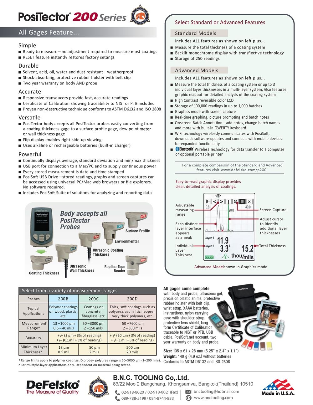 DeFelsko,Coating thickness,PosiTector 200