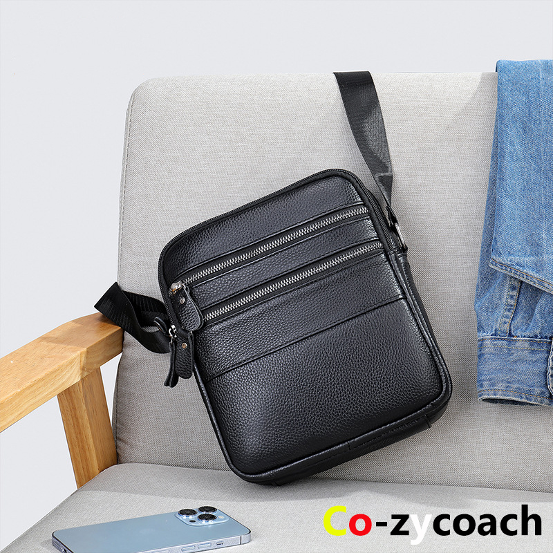 Co-zycoach กระเป๋าหนังวัวแท้ผู้ชาย แบบสะพายข้างสำหรับผู้ชาย รุ่น Com332