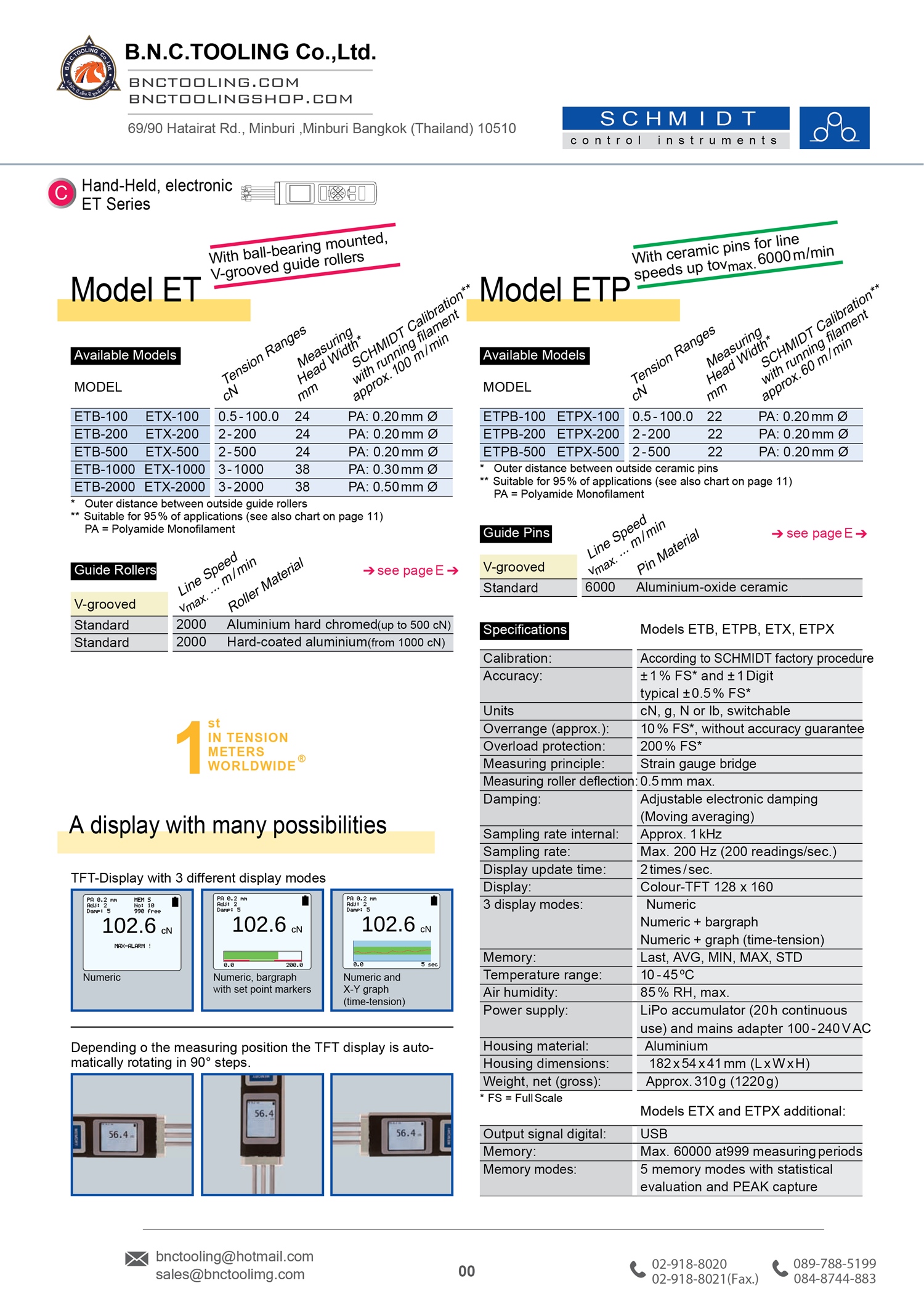 SCHMIDT,Electronic tension meters for hard to reach,ETB