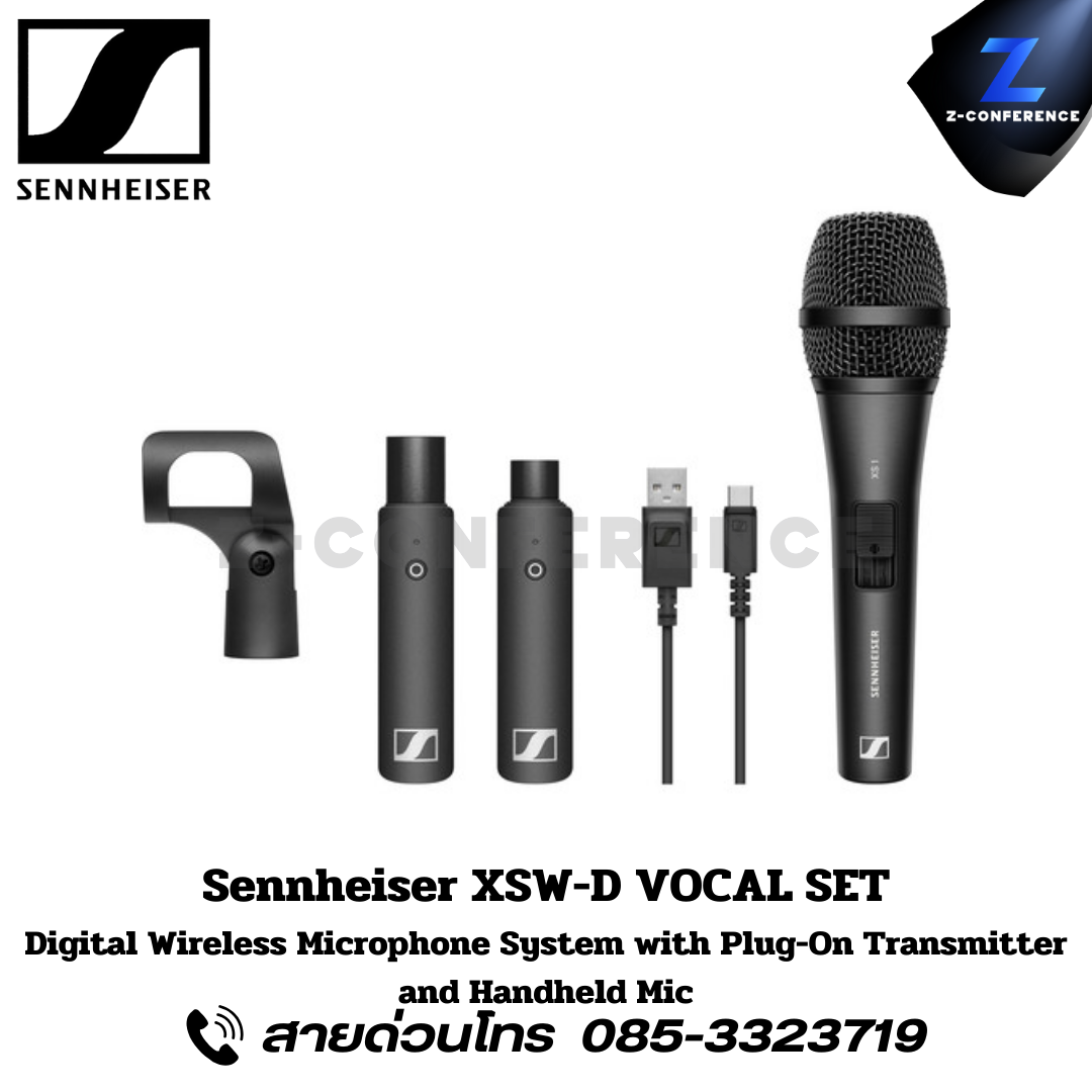 SENNHEISER XSW-D VOCAL SET, Digital Wireless Microphone System with Plug-On Transmitter and Handheld Mic (2.4 GHz), ไมค์ลอย, ไมค์ลอยไร้สาย, ชุดไมค์ลอย,